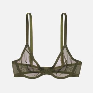 Cuup Plunge Mesh Bra in Moss - 36H (DDDDD)